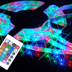 FITA LED RGB 5W/M 12VC/FONTE/CONTROLE ROLO -  5M