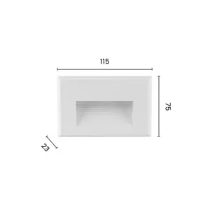 Balizador  Wiley de Embutir Led 2W Bivolt Branco