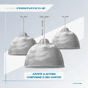 PENDENTE ACRIL. PRISMATICO 16" E27